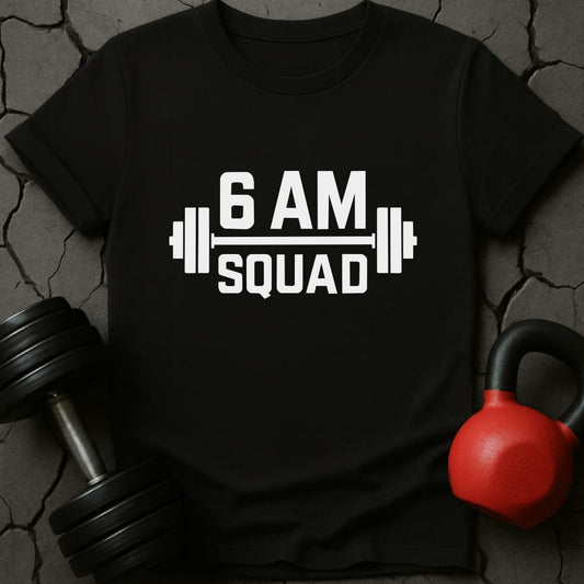6 AM Squad Weightlifting Gym T-Shirt