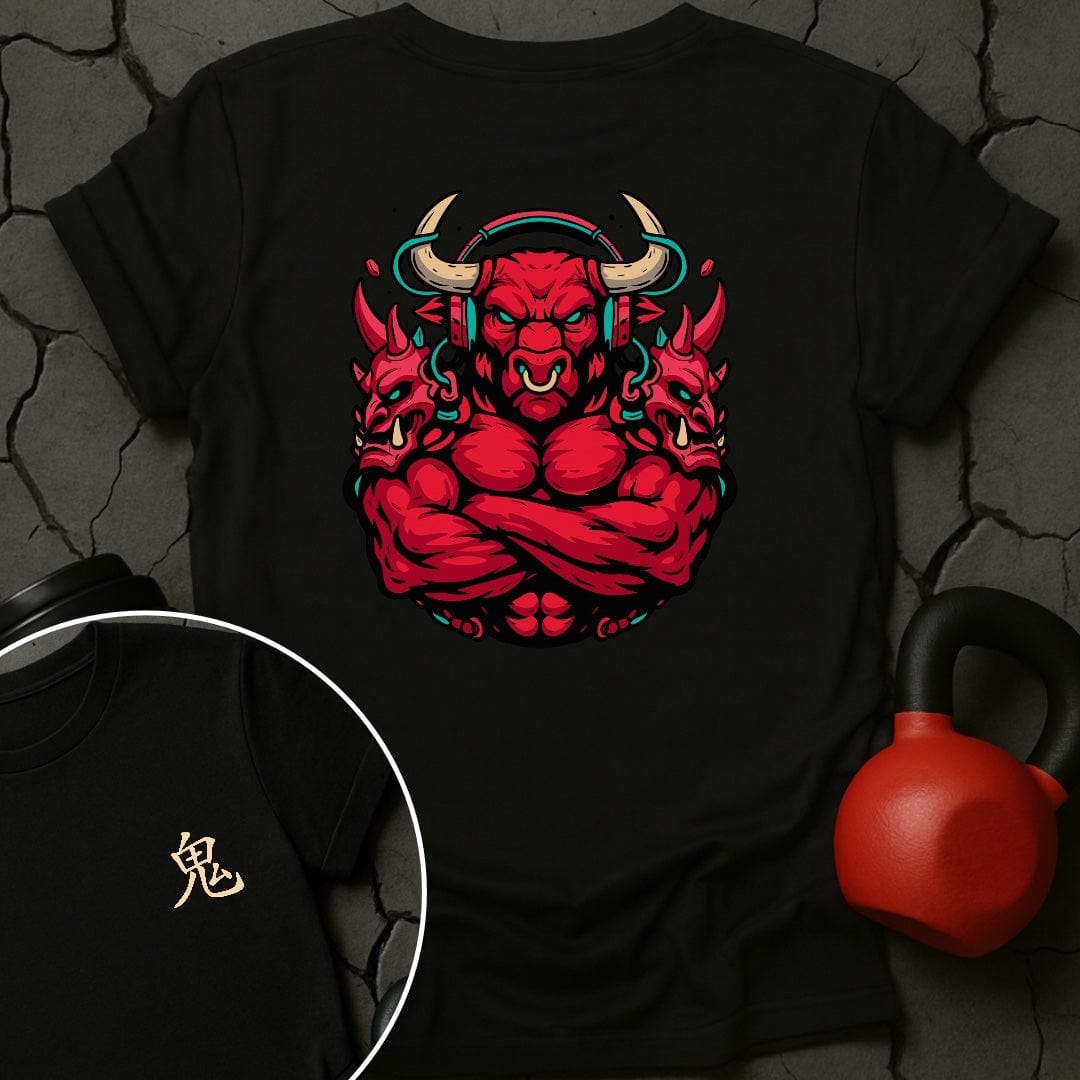 CyberPunk Oni Bull Gym T-Shirt
