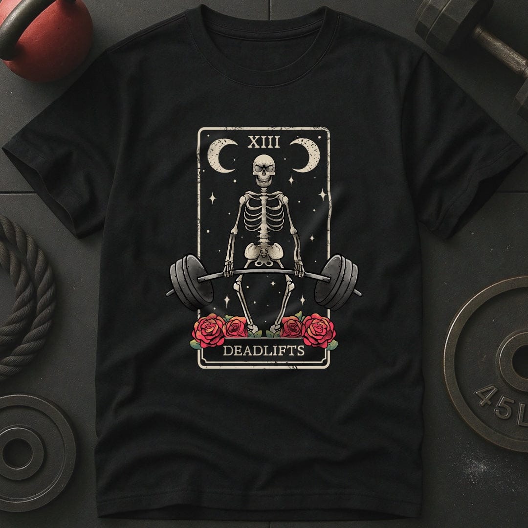 Deadlift Tarot Cards Skeleton T-Shirt