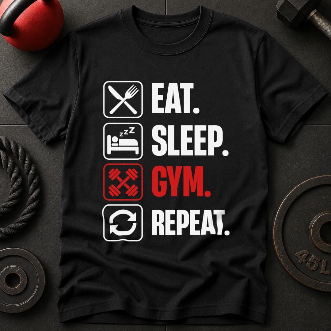 Eat Sleep Gym Repeat T-Shirt