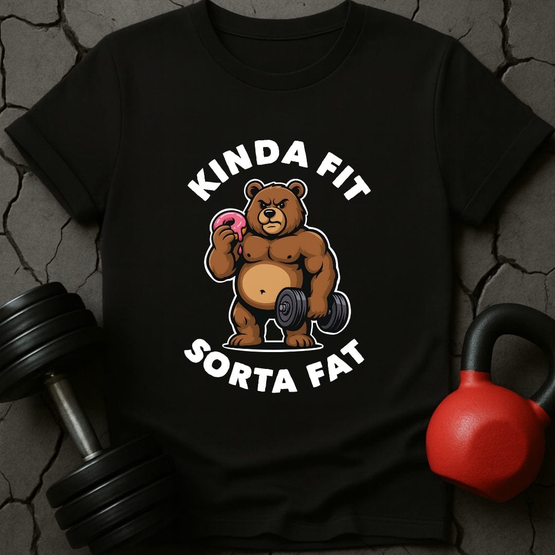 Kinda Fit Sorta Fat Bear Donut Gym T-Shirt