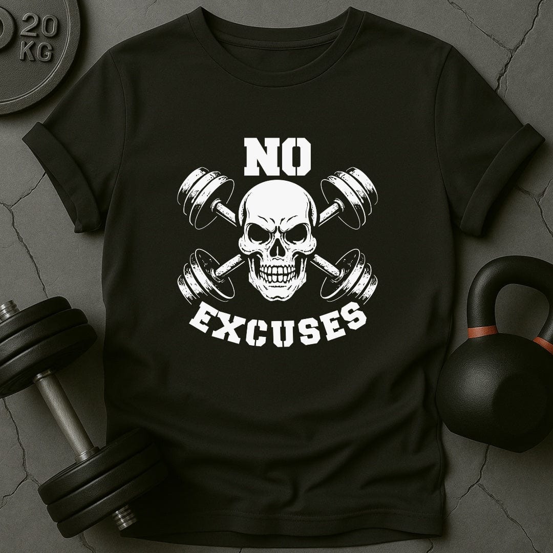 No Excuses Skull Gym T-Shirt