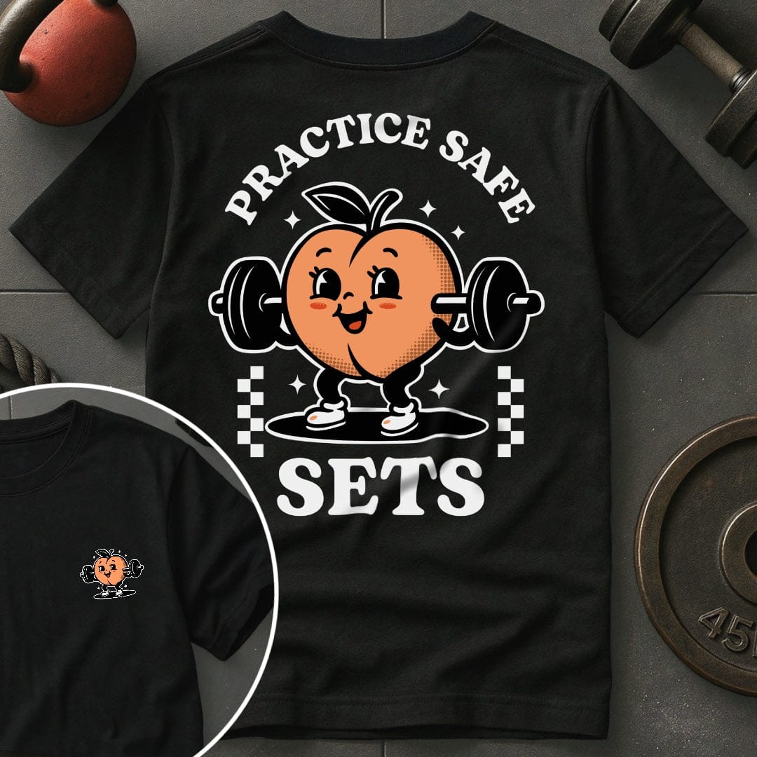 Practice Safe Sets Peach T-Shirt