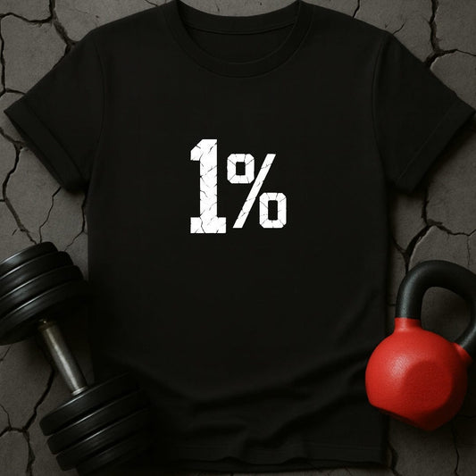 1 % Weightlifting Gym Lover T-Shirt