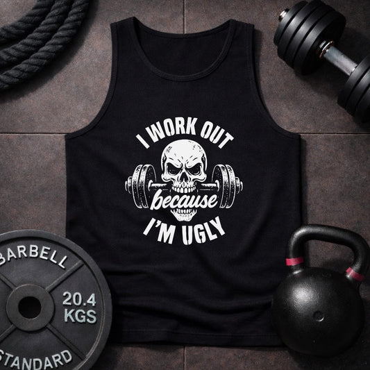 I Work Out Because Unisex Tank