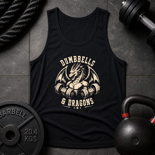 Dumbbells & Dragons Unisex Tank