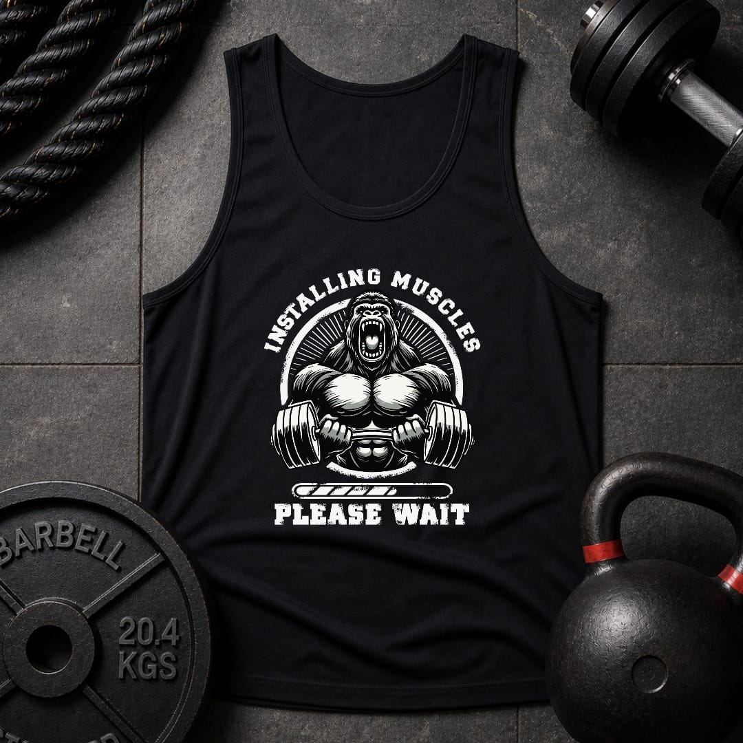 Installing Muscles Gorilla Unisex Tank