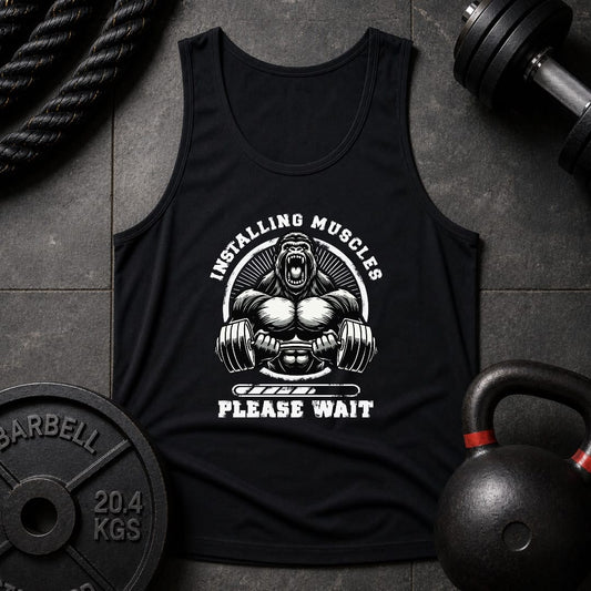 Installing Muscles Gorilla Unisex Tank