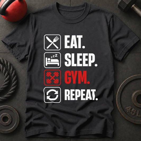Eat Sleep Gym Repeat T-Shirt