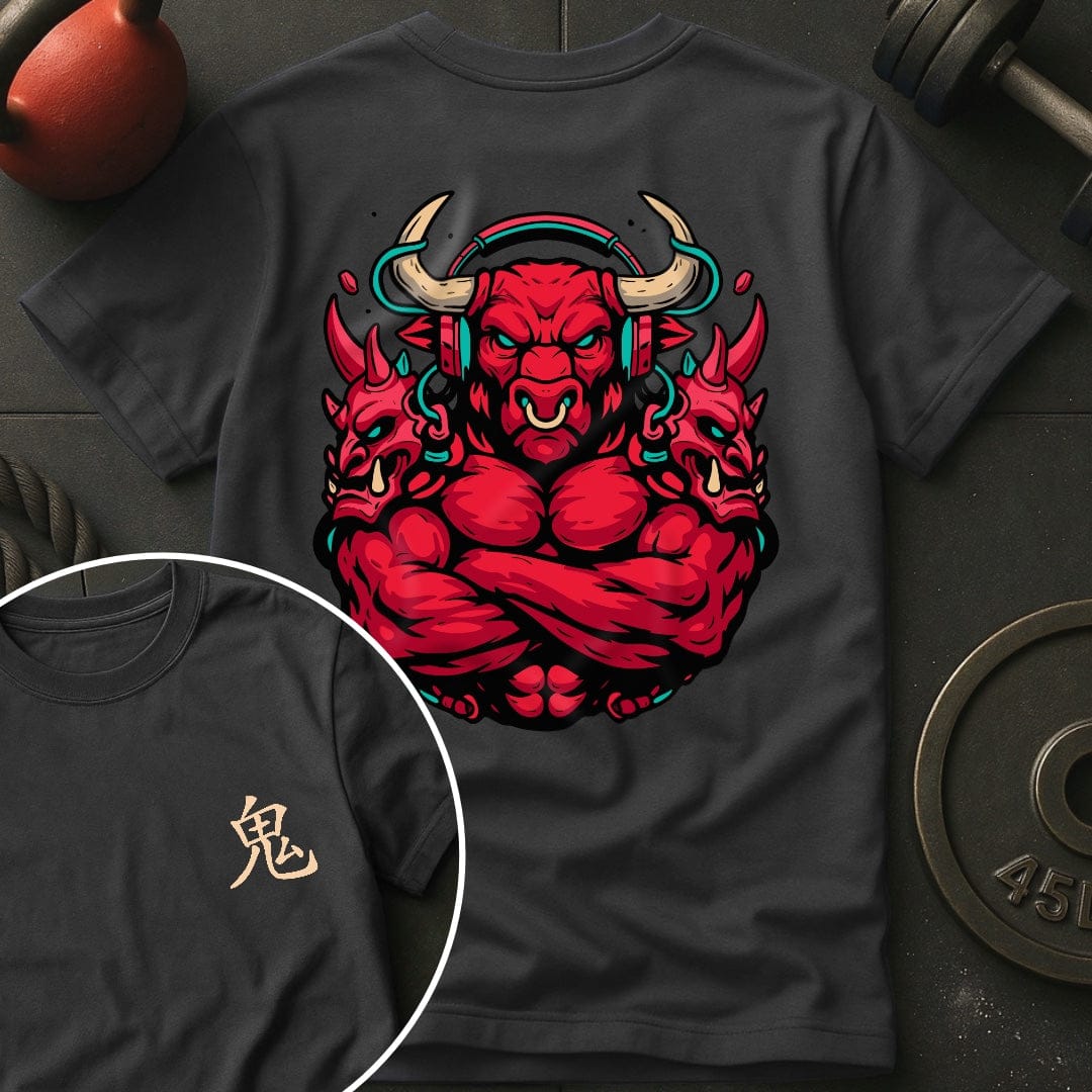 CyberPunk Oni Bull Gym T-Shirt