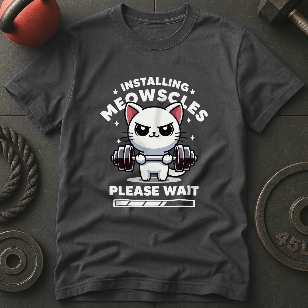 Installing Meowscles Please Wait T-Shirt