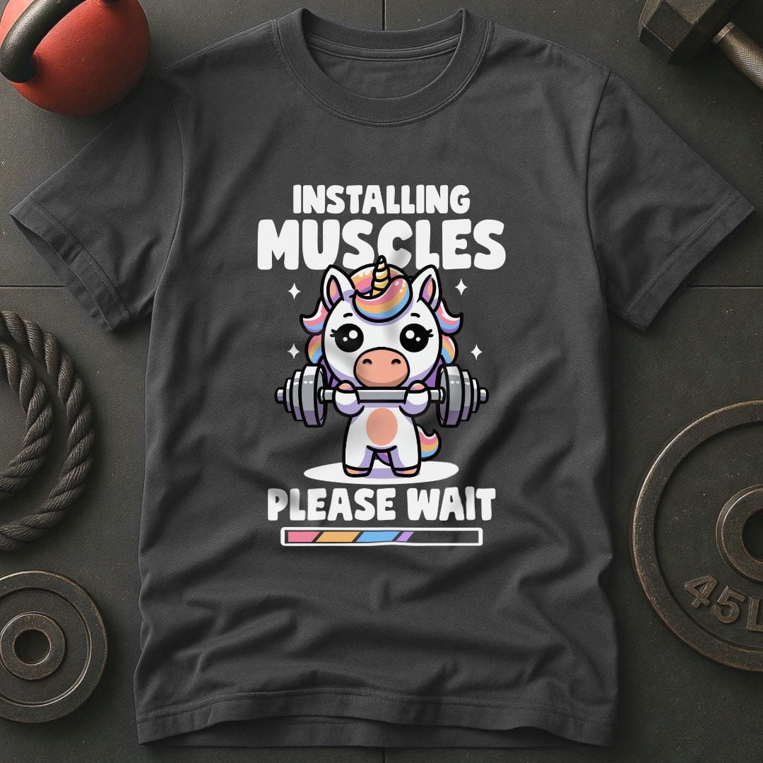 Installing Muscles Unicorn T-Shirt