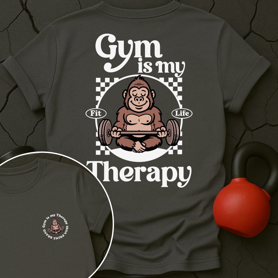 Gym Is My Therapy Gorilla T-Shirt
