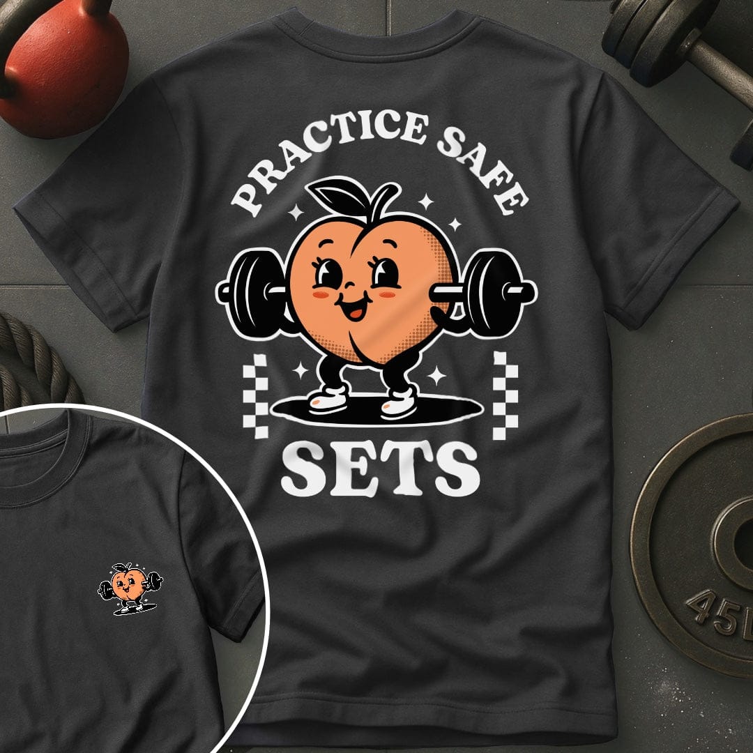Practice Safe Sets Peach T-Shirt