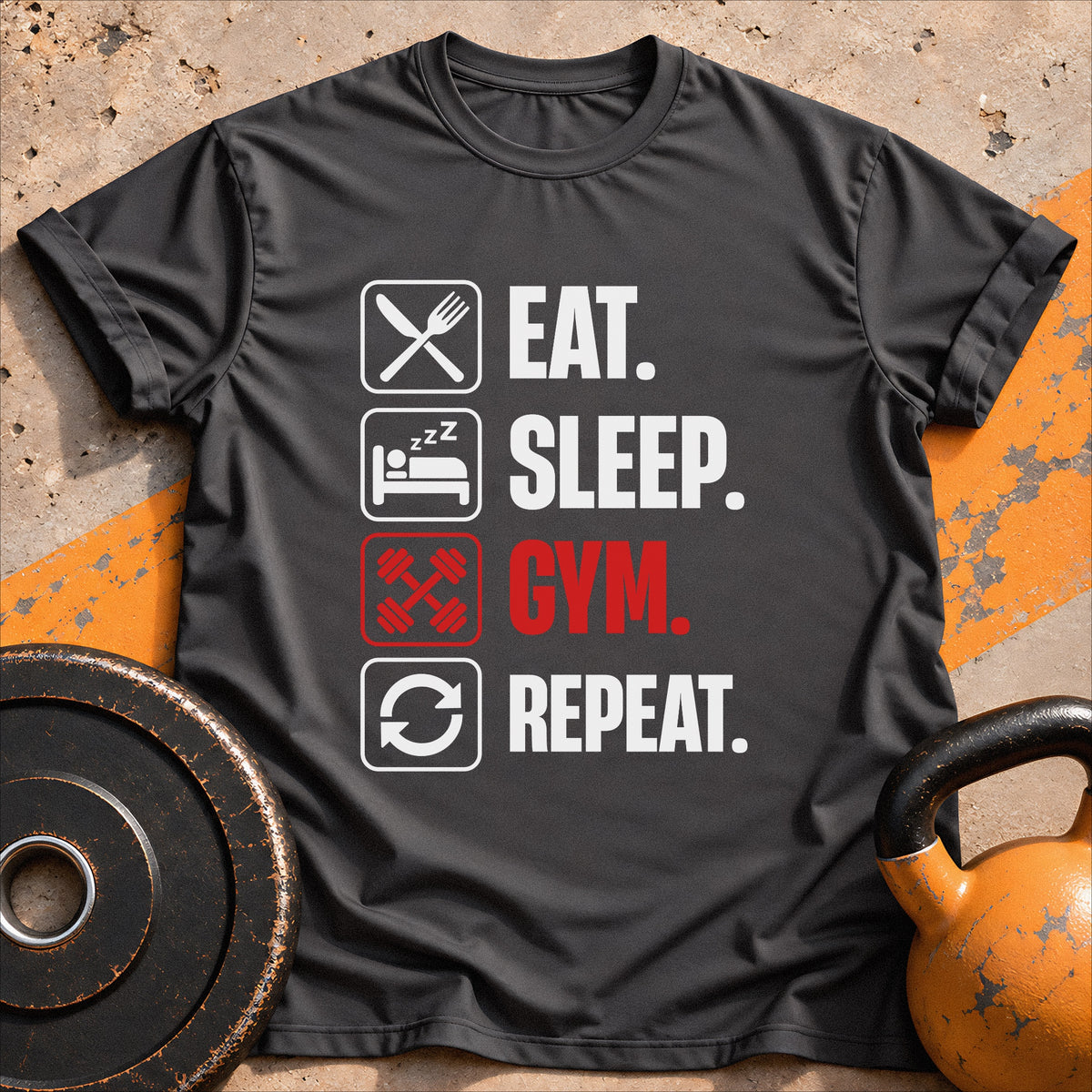 Eat Sleep Gym Repeat T-Shirt