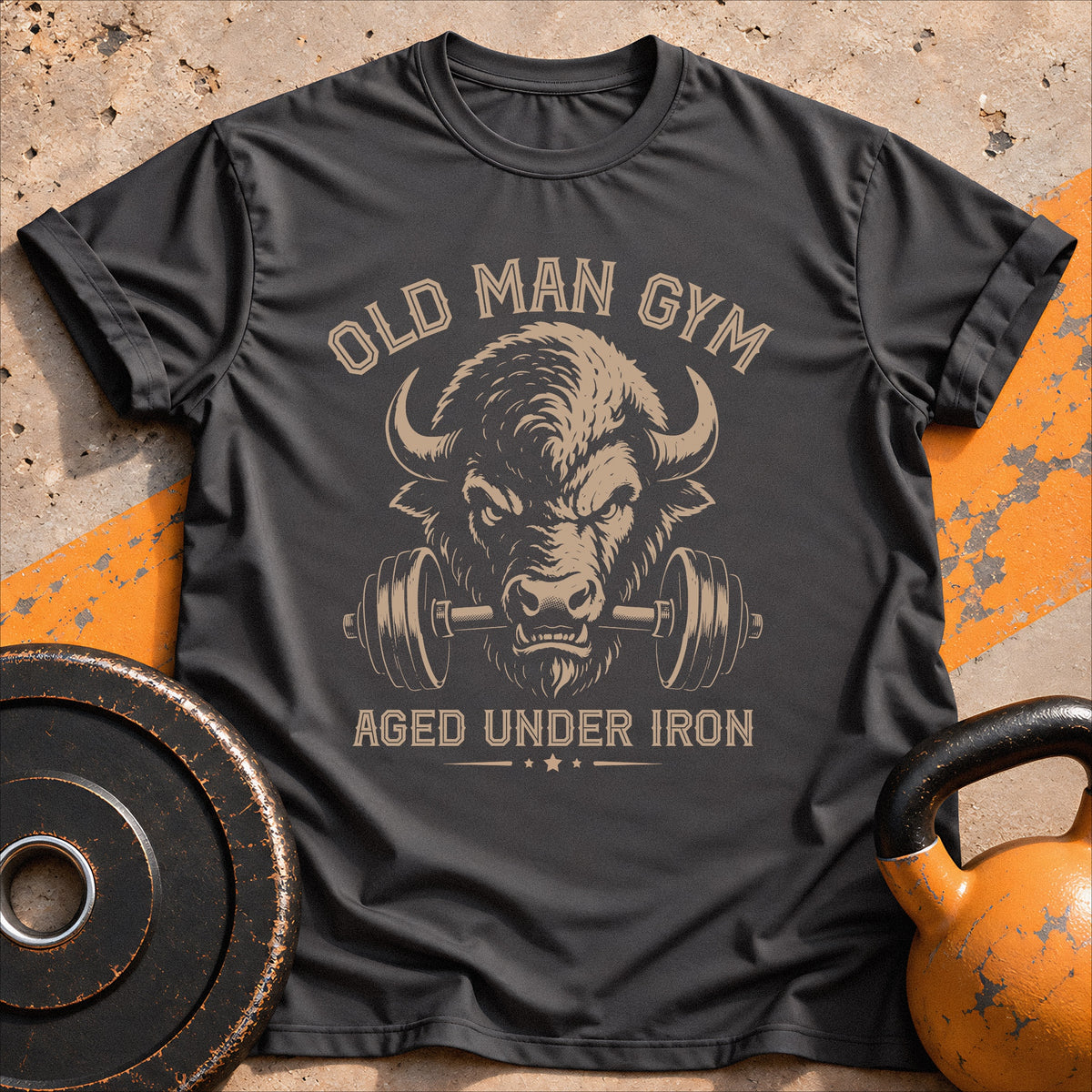 Old Man Gym Bison T-shirt