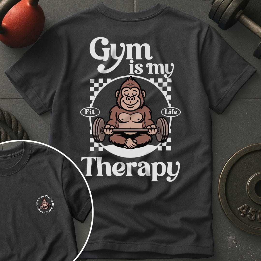 Gym Is My Therapy Gorilla T-Shirt