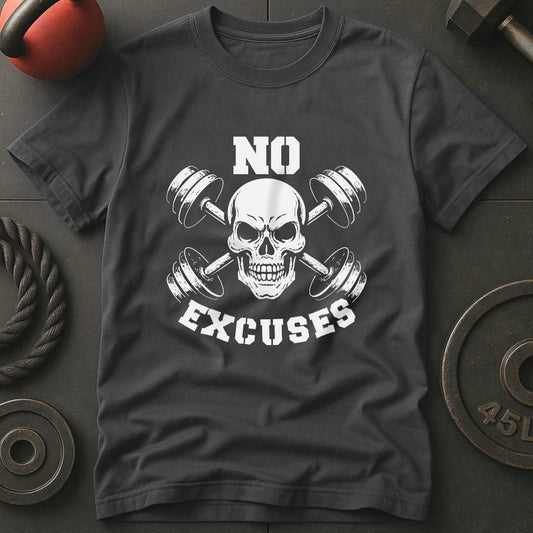 No Excuses Skull Gym T-Shirt