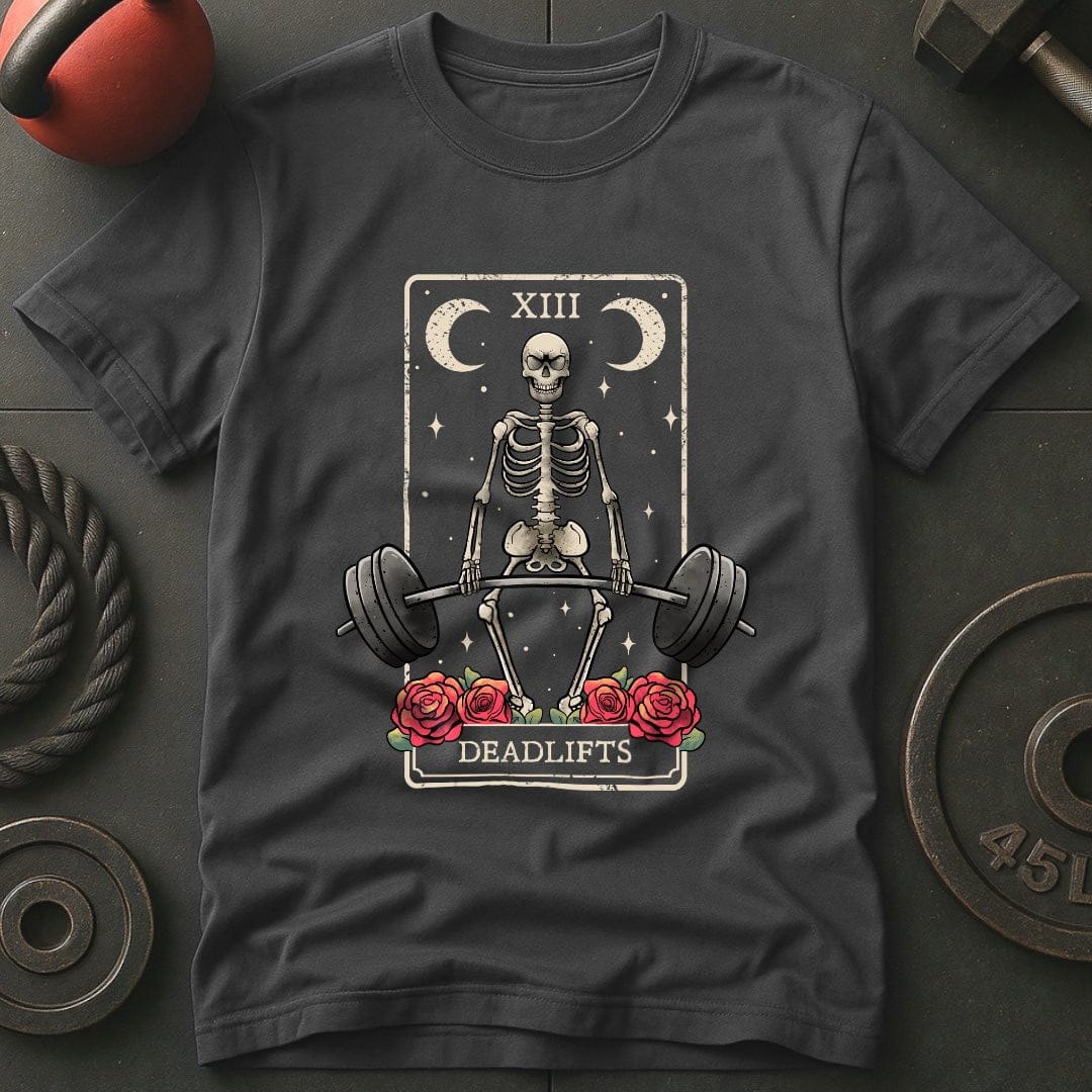 Deadlift Tarot Cards Skeleton T-Shirt