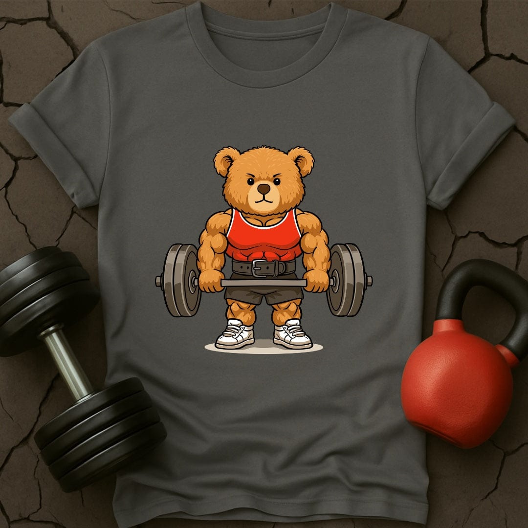 Teddy Bear Lifting Weights Gym T-Shirt