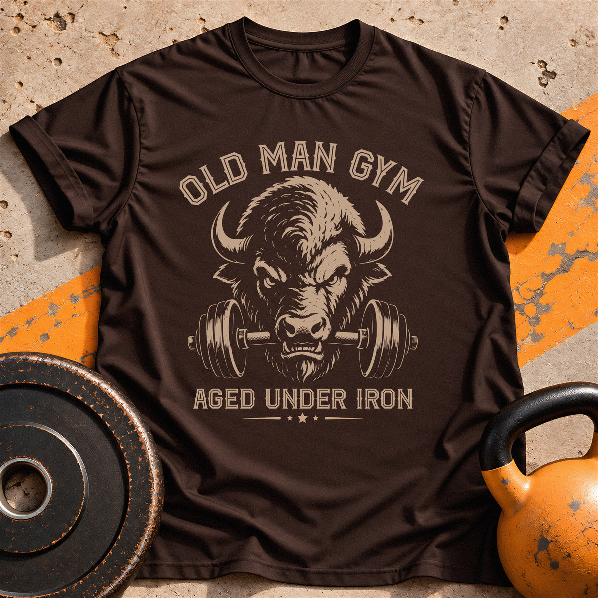 Old Man Gym Bison T-shirt