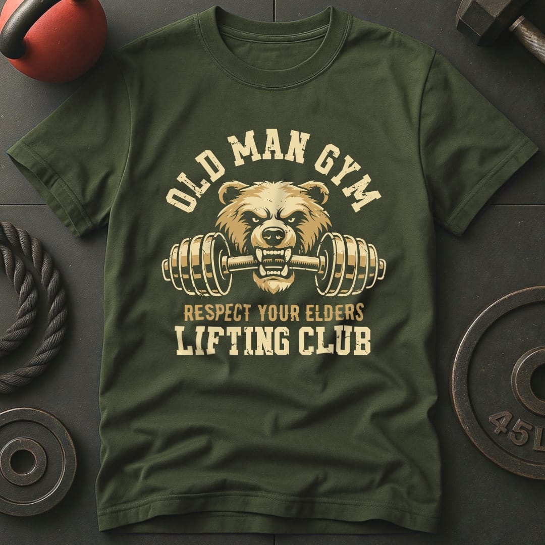 Old Man Gym Bear T-shirt