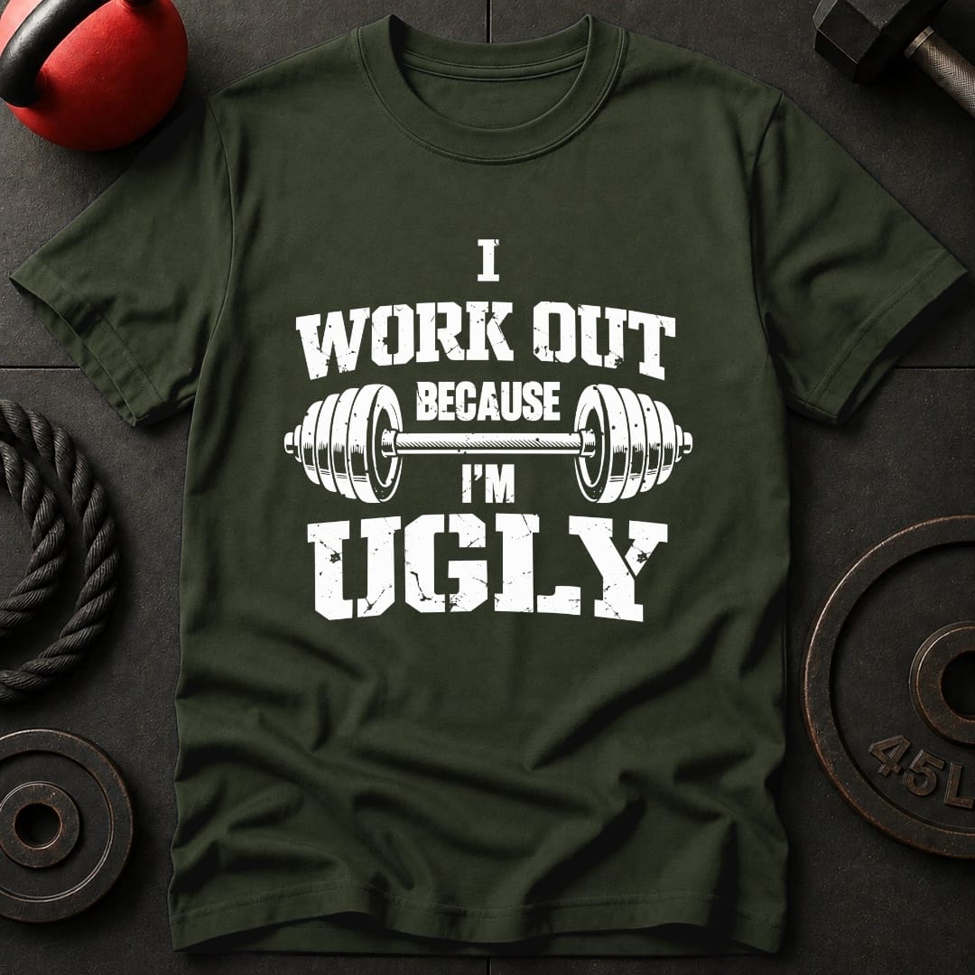 I Work Out Because T-shirt