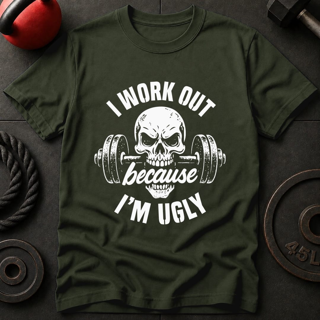 I Work Out Because T-shirt