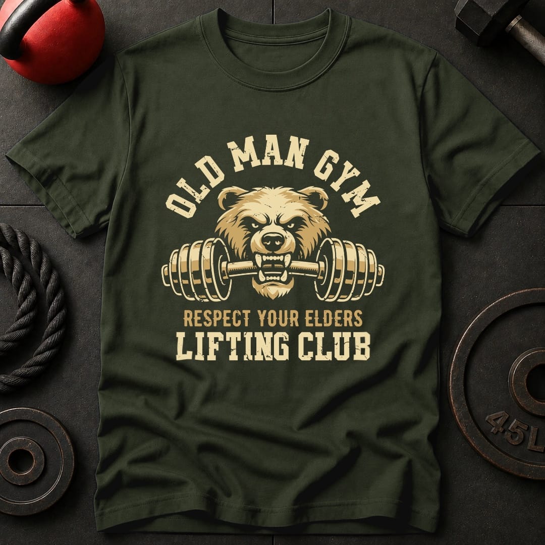 Old Man Gym Bear T-shirt