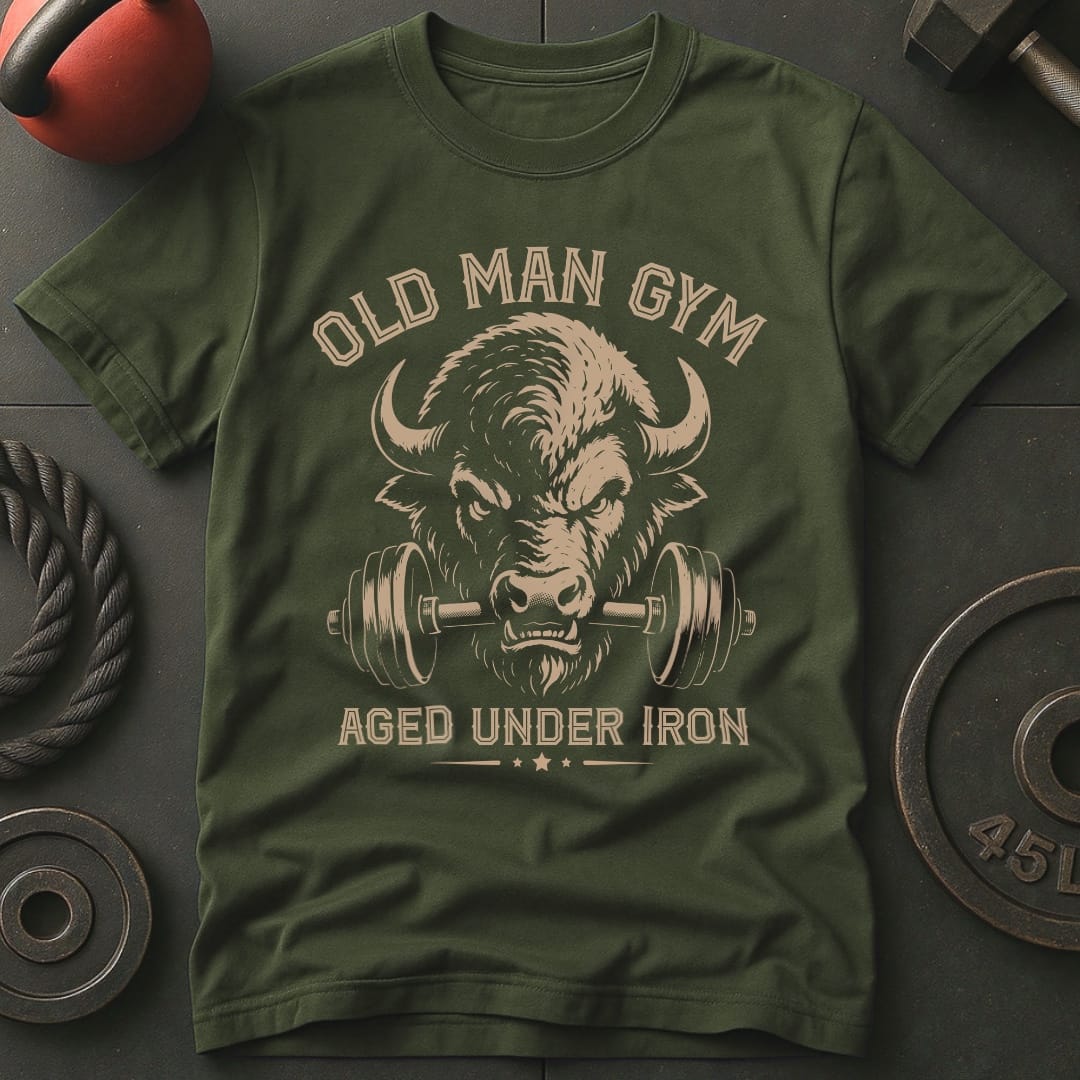 Old Man Gym Bison T-shirt