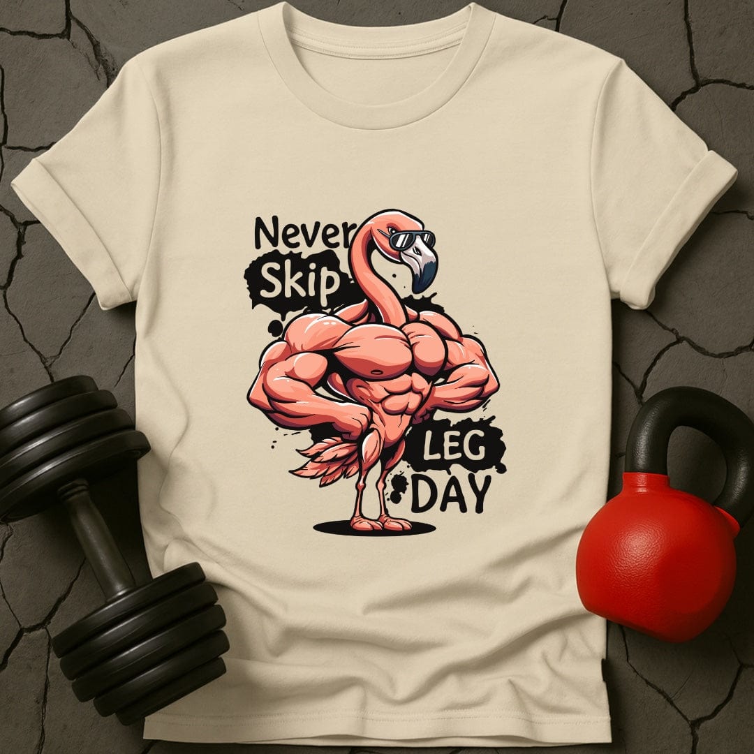 Never Skip Leg Day Flamingo T-Shirt