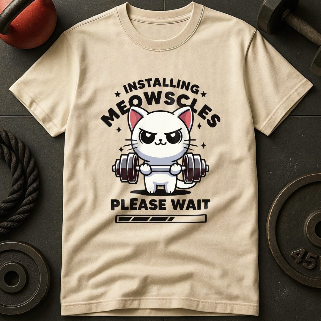 Installing Meowscles Please Wait T-Shirt