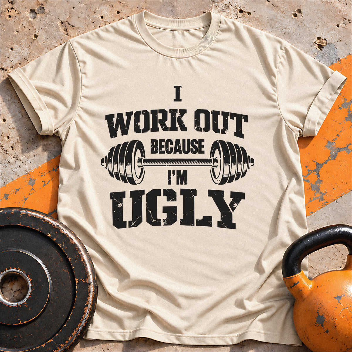 I Work Out Because T-shirt