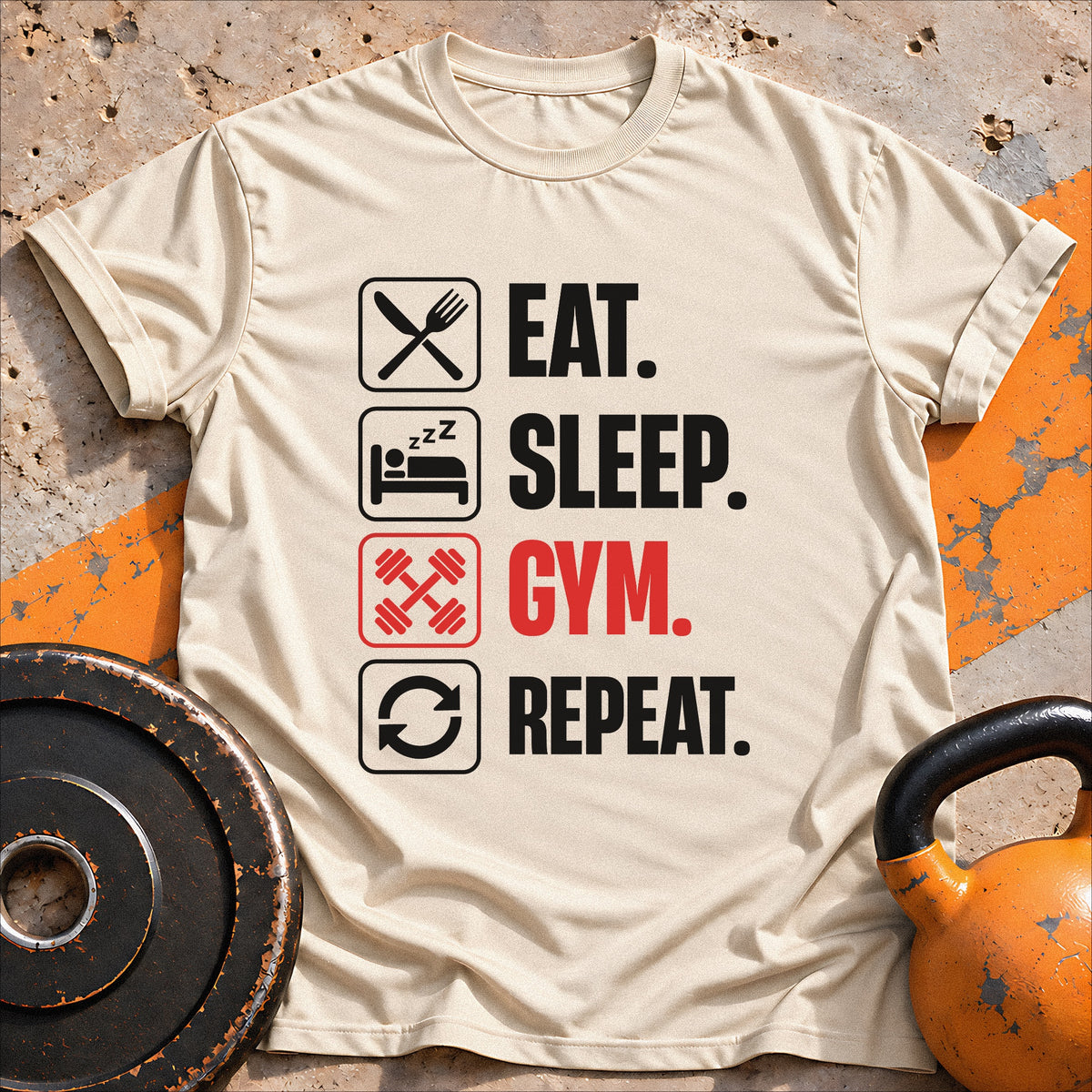 Eat Sleep Gym Repeat T-Shirt