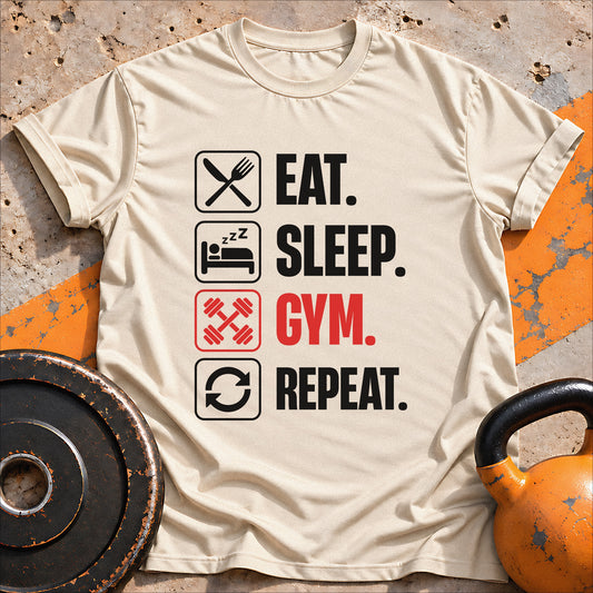 Eat Sleep Gym Repeat T-Shirt
