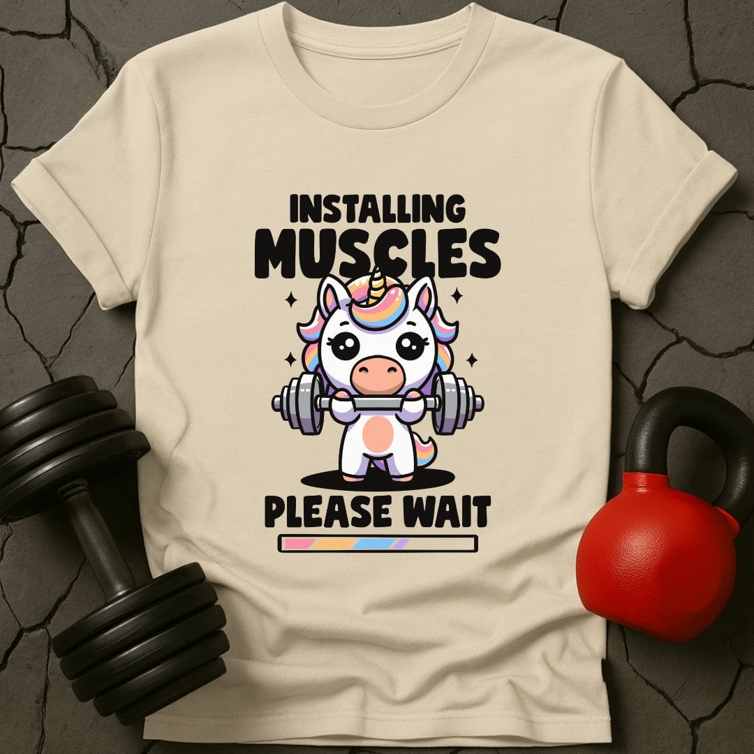 Installing Muscles Unicorn T-Shirt