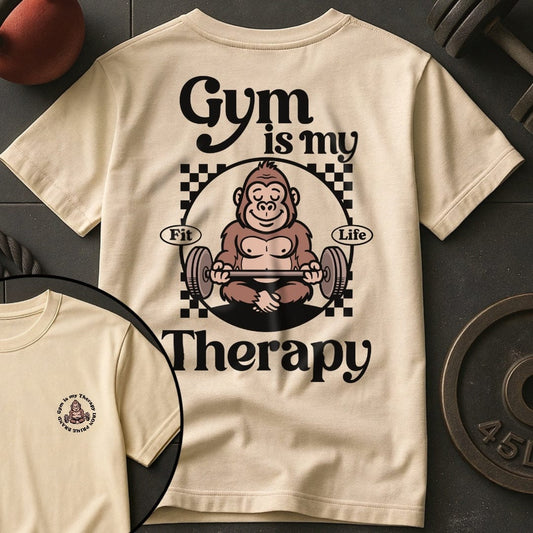Gym Is My Therapy Gorilla T-Shirt
