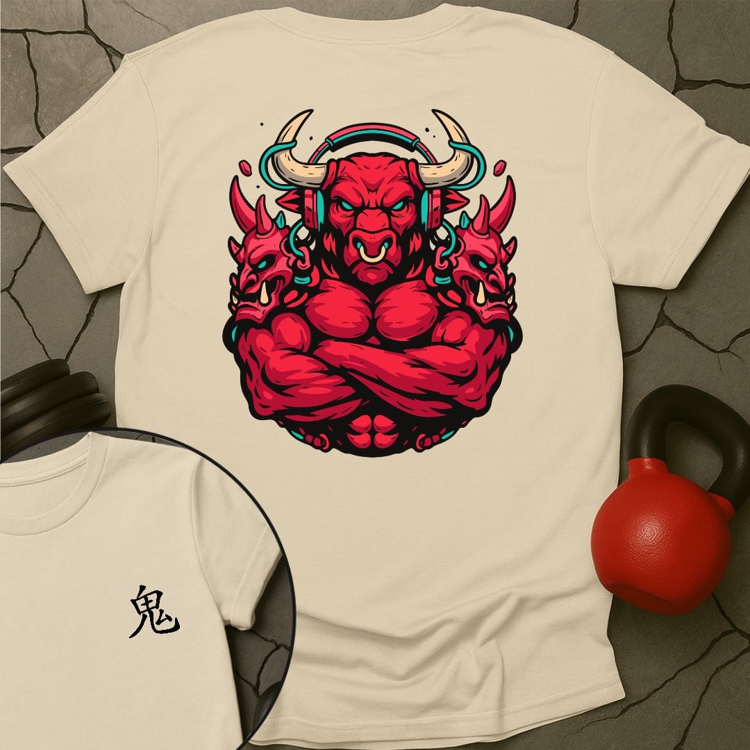 CyberPunk Oni Bull Gym T-Shirt