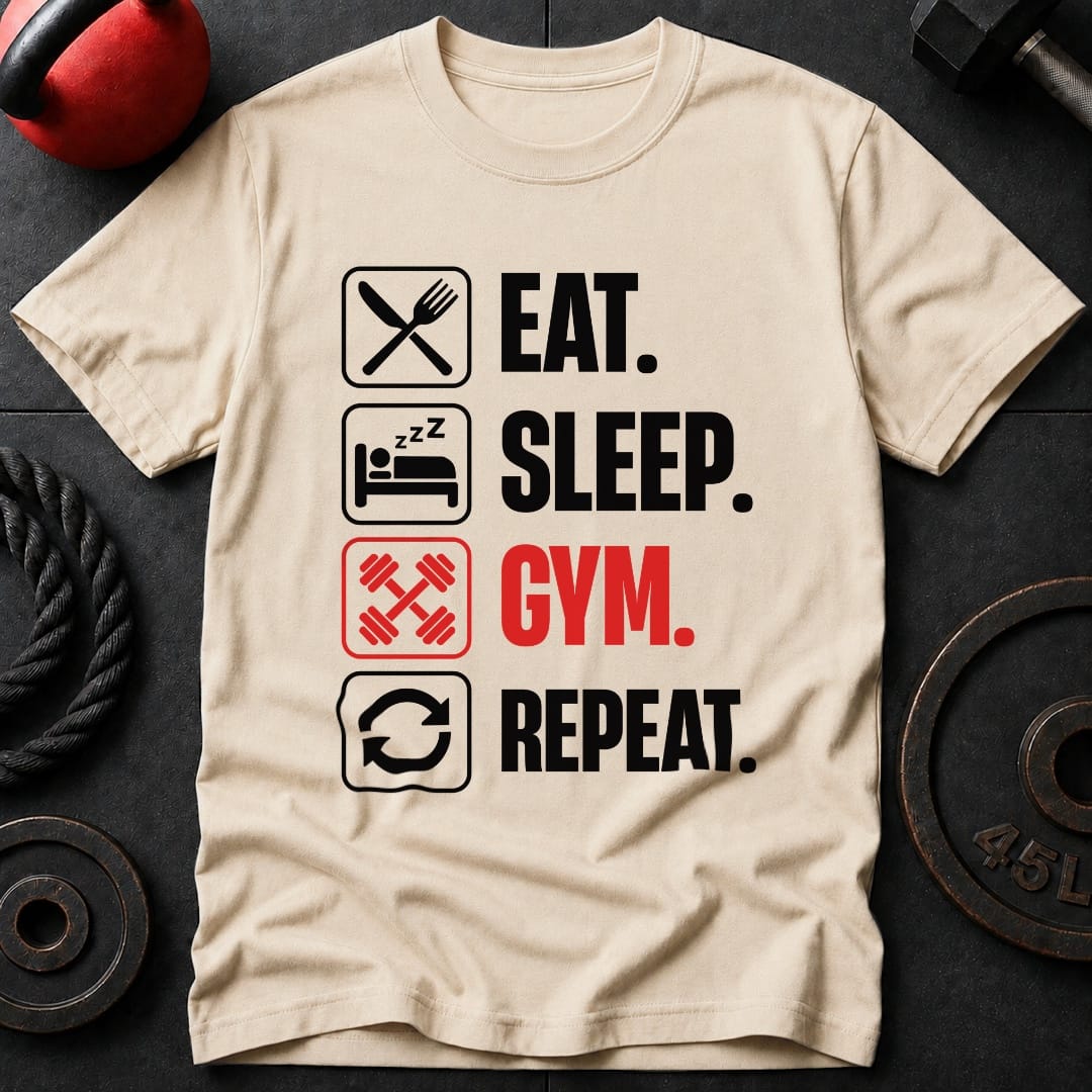 Eat Sleep Gym Repeat T-Shirt