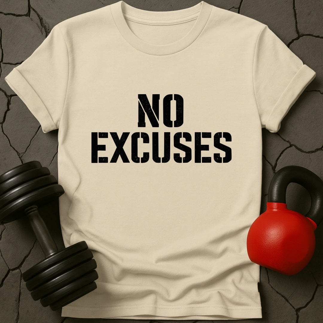 No Excuses Motivational Gym T-Shirt