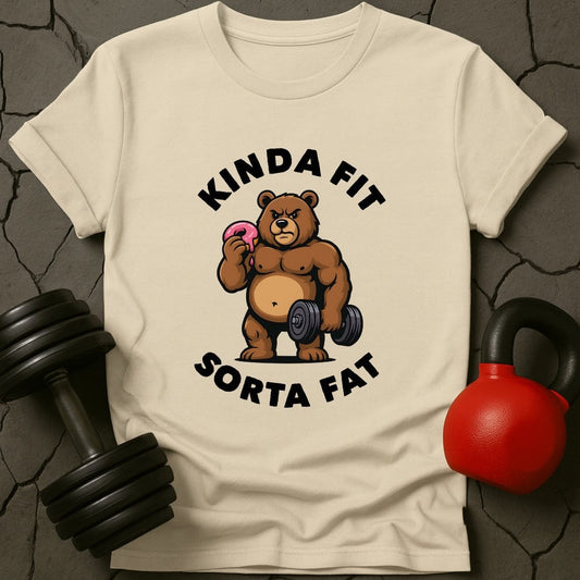 Kinda Fit Sorta Fat Bear Donut Gym T-Shirt