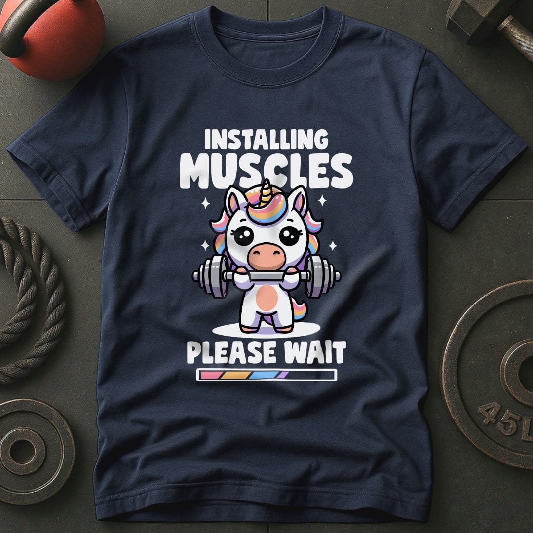 Installing Muscles Unicorn T-Shirt
