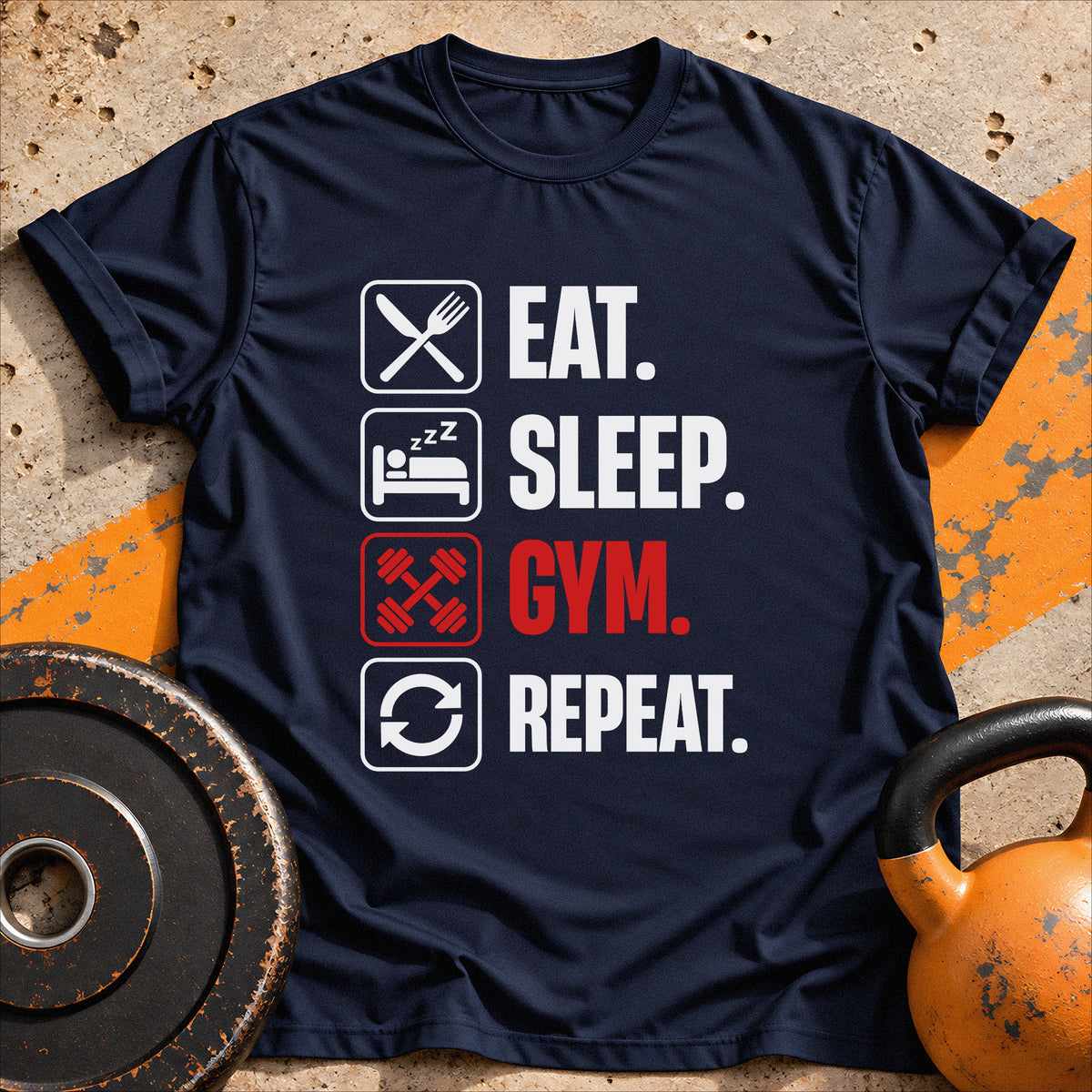 Eat Sleep Gym Repeat T-Shirt