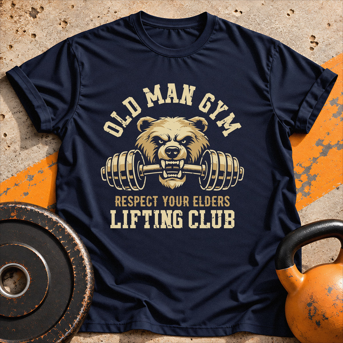 Old Man Gym Bear T-shirt