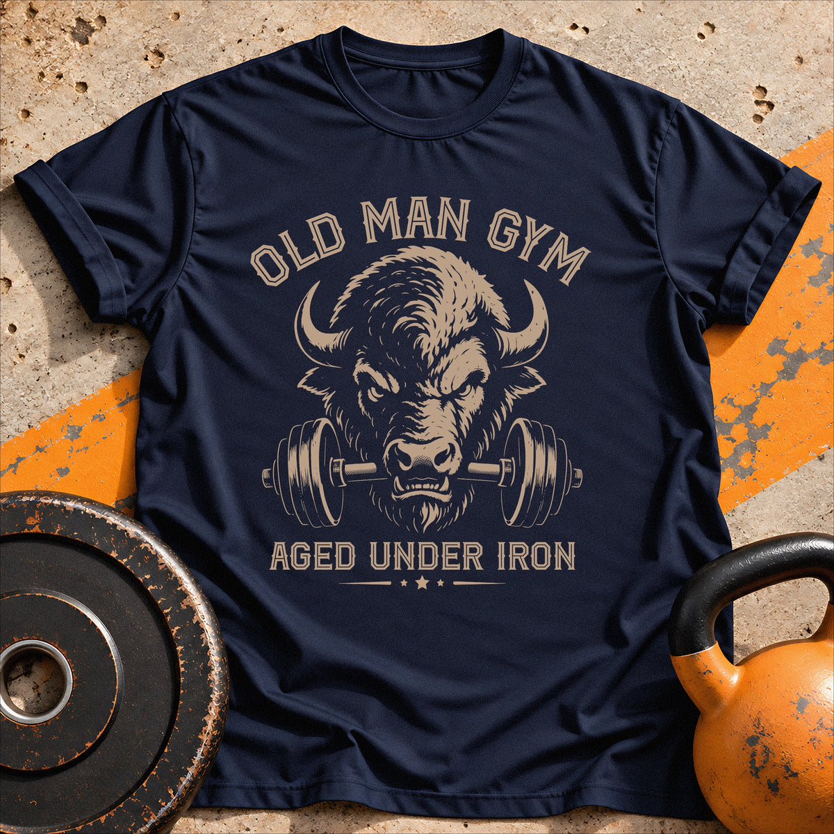 Old Man Gym Bison T-shirt