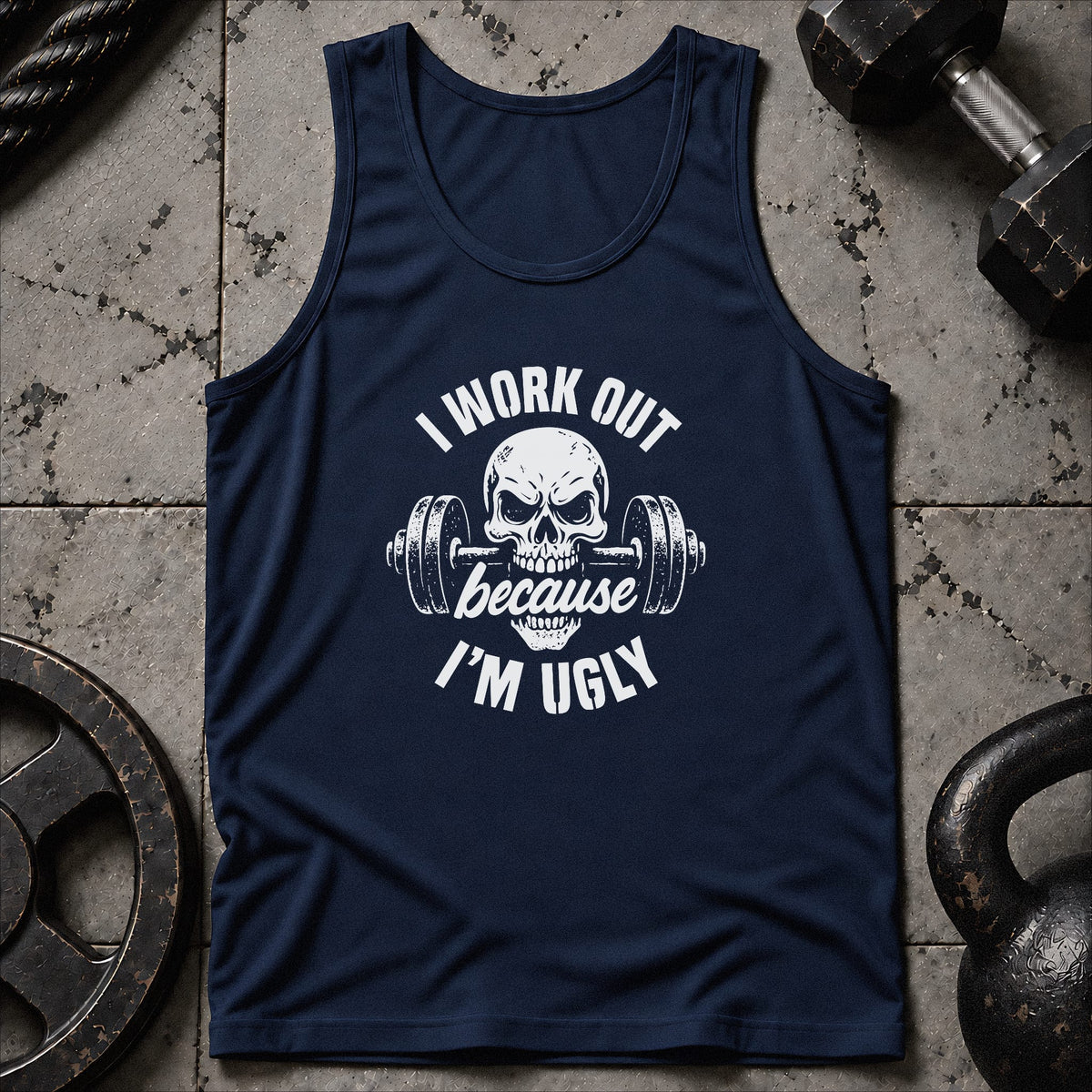 I Work Out Because Unisex Tank