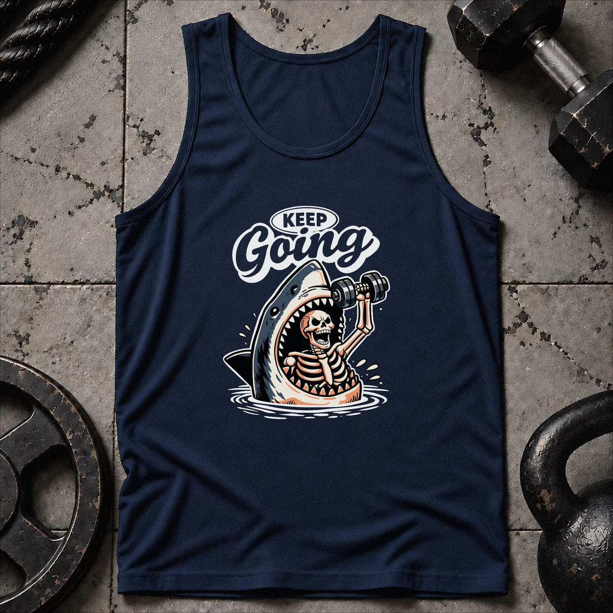Keep Going Shark Unisex Tank