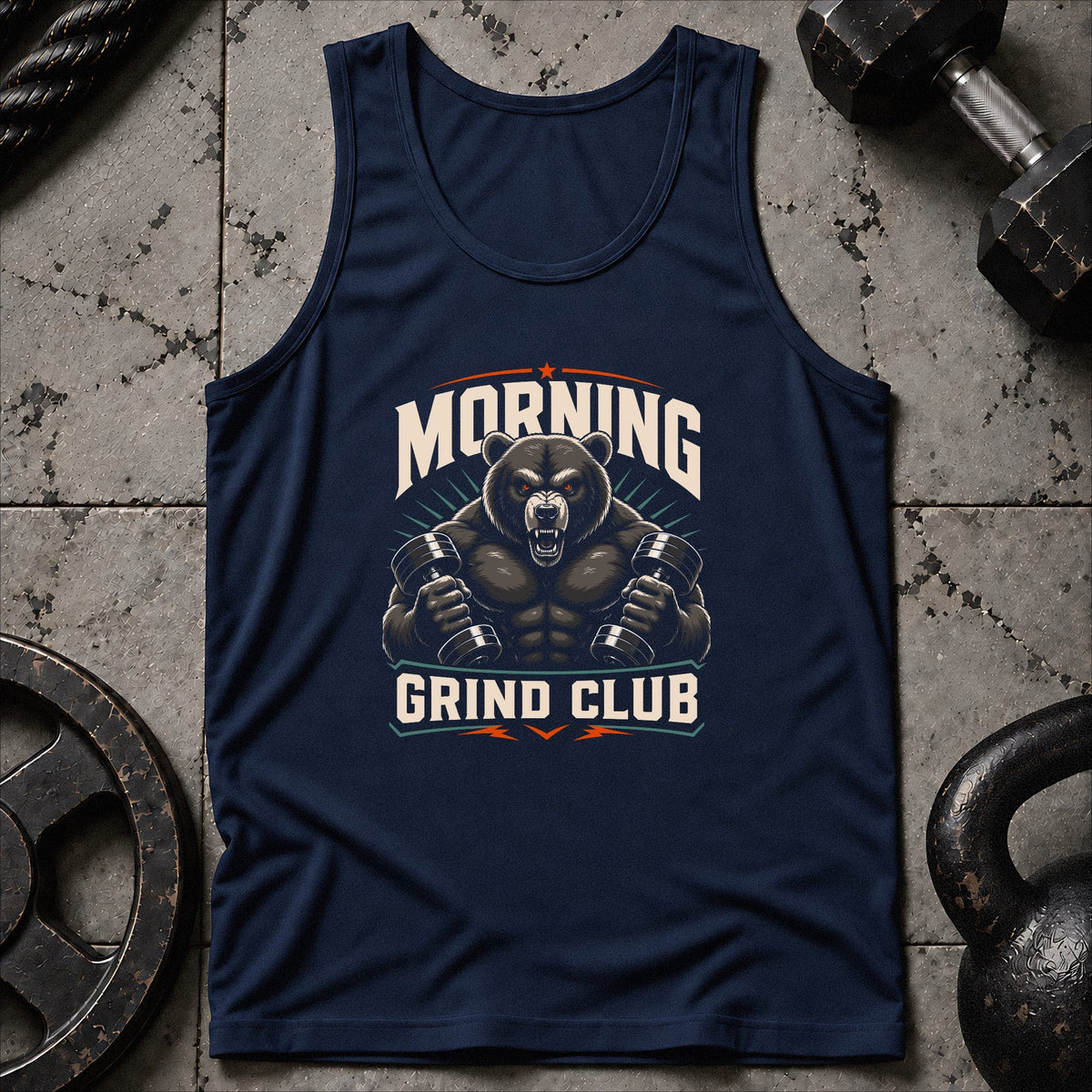 Morning Grind Club Bear Unisex Tank
