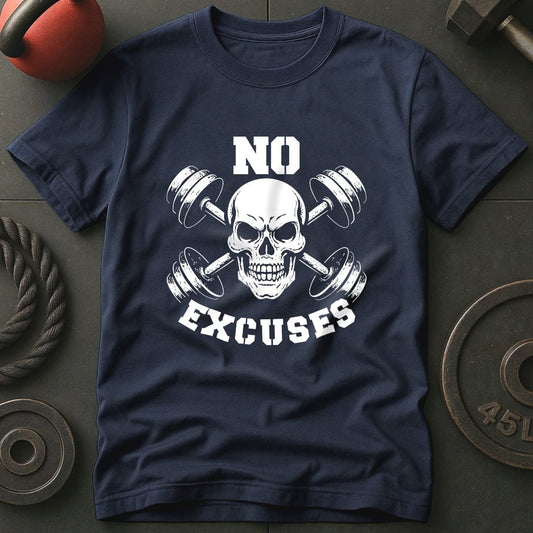 No Excuses Skull Gym T-Shirt