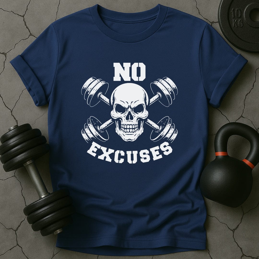 No Excuses Skull Gym T-Shirt
